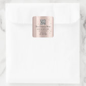 Custom Logo QR Code Promotional Shop Rose Confetti Square Sticker (Bag)