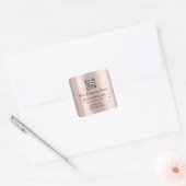 Custom Logo QR Code Promotional Shop Rose Confetti Square Sticker (Envelope)