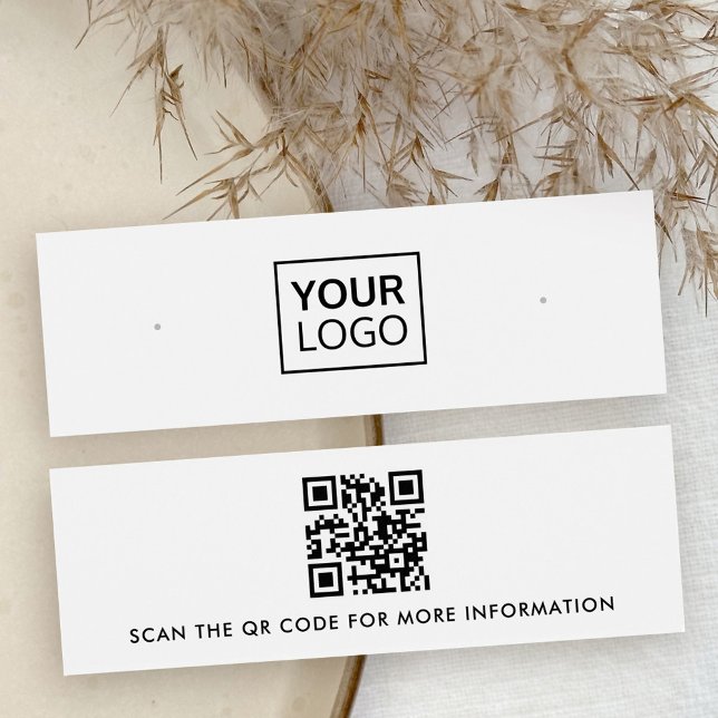 Custom logo QR code stud earring display card (Creator Uploaded)