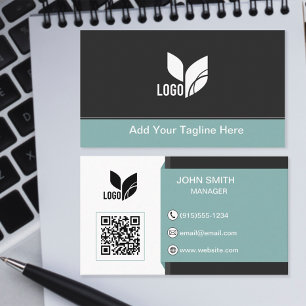 Custom Logo QR Modern Business Card