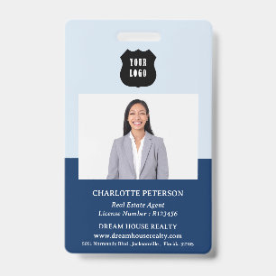 Custom Logo Real Estate Realtor Name Badge