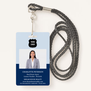 Custom Logo Real Estate Realtor Name Badge