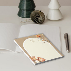 Custom Logo Retro Arch Rose Business Notepad