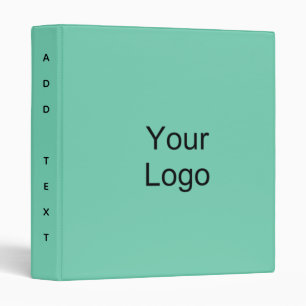 Custom, Logo, Seafoam Green. Binder