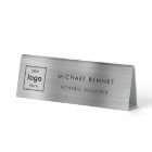 Custom Logo Silver Grey Professional Business