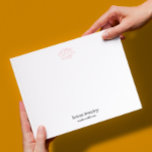 Custom logo simple business notepad for jewelers<br><div class="desc">Minimalist line art simple business notepad for jewelers featuring an imperial red lotus flower logo. You can add your own logo,  business name and slogan.</div>