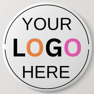 Custom Logo Simple Pin/ 6 Inch Round Button