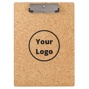 Custom logo  sliced wood block clipboard