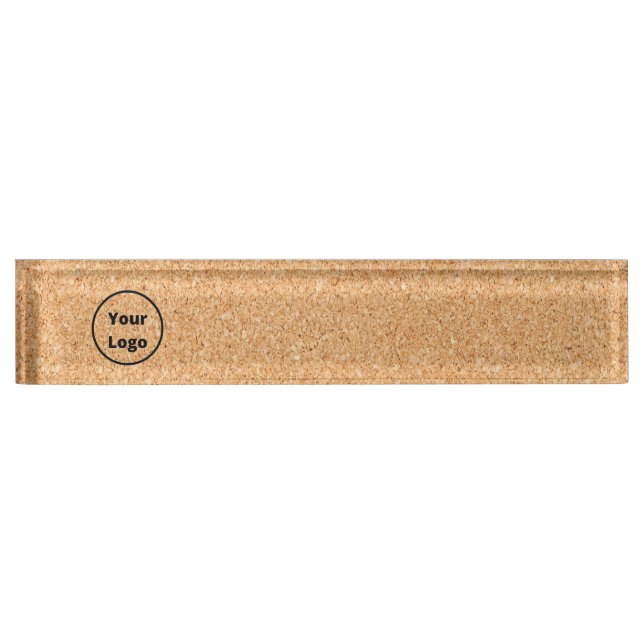 Custom logo  sliced wood block nameplate (Front)