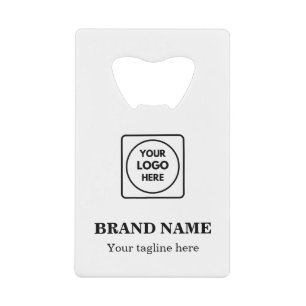 Custom Logo & Slogan Business Credit Card Design Bottle Opener