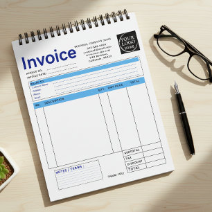 Custom Logo Small Business Invoice Sales Receipt B Notepad