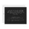 Custom logo social media black thank you note card