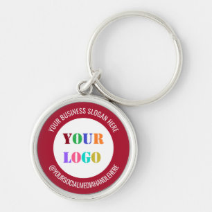 Custom Logo Social Media Name Keychain Your Colour
