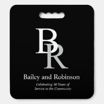 Custom Logo Sports Stadium Seat Cushion  Black