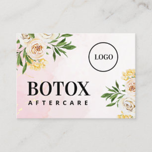 Custom Logo Spring Botox Aftercare Card