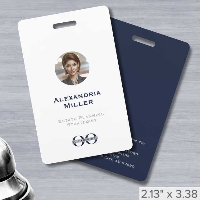 Custom Logo Staff Photo Identification  Badge (Creator Uploaded)