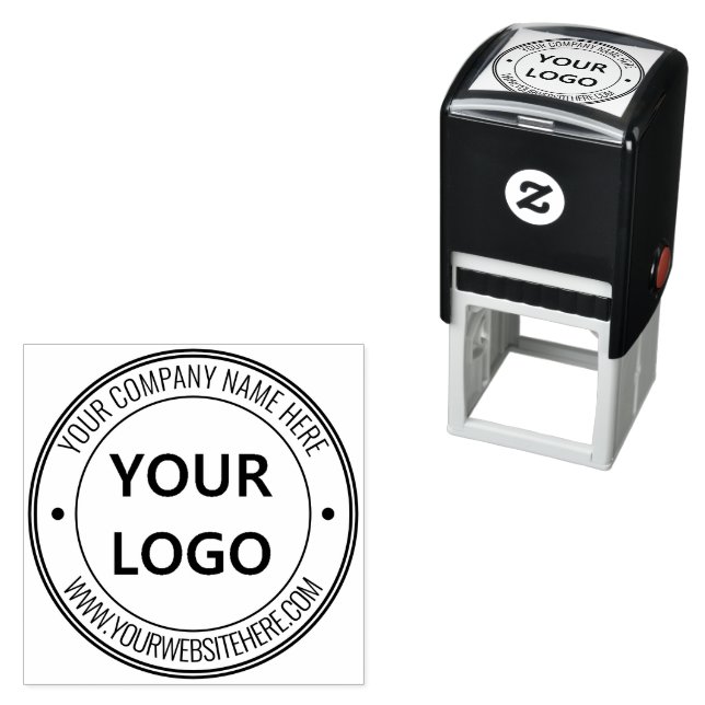 Custom Logo Stamp with Name Website Professional (In Situ)