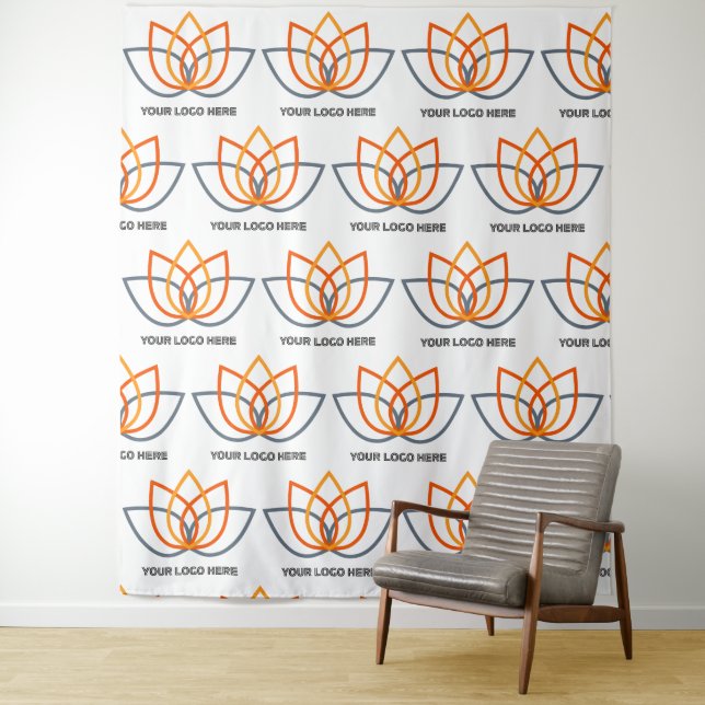 Custom Logo Step and Repeat Business Event Backdro Tapestry (In Situ)