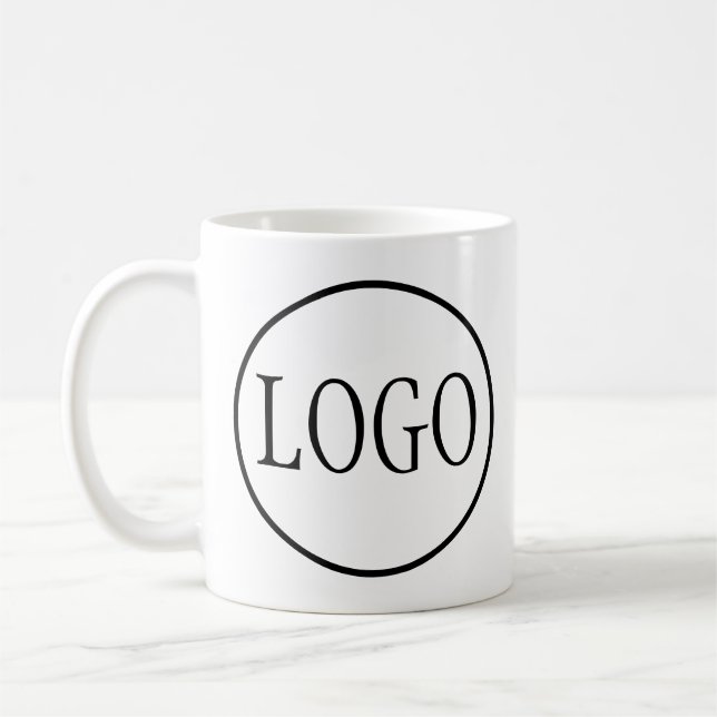 Custom Logo Sticker on Coffee mug (Left)