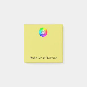 Custom Logo Sticky Note Office Branding notepad