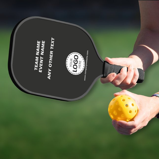 Custom Logo Team Event Black Pickleball Paddle (Creator Uploaded)