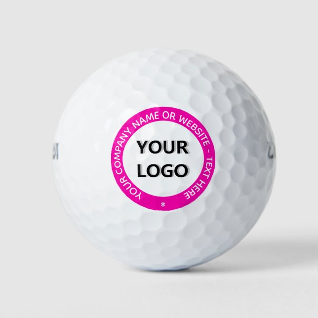 Custom Logo Text and Colours Personalized Golf Bal Balls (Front)