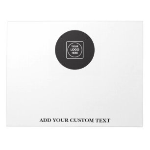 Custom Logo Text Business Branding Notepad