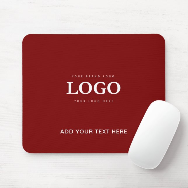 Custom Logo | Text Business Company  Mouse Pad (With Mouse)