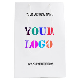 Custom Logo Text Business Paper Shopping Bag