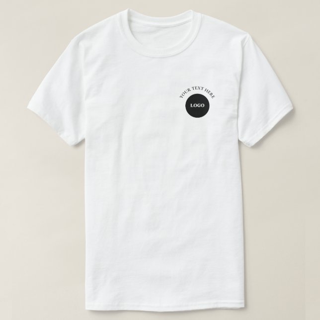 Custom Logo Text Business T-Shirt (Design Front)