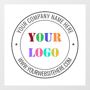 Custom Logo Text Business Window Cling Example