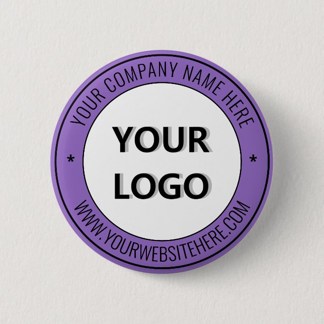 Custom Logo Text Button - Promotional Business (Front)