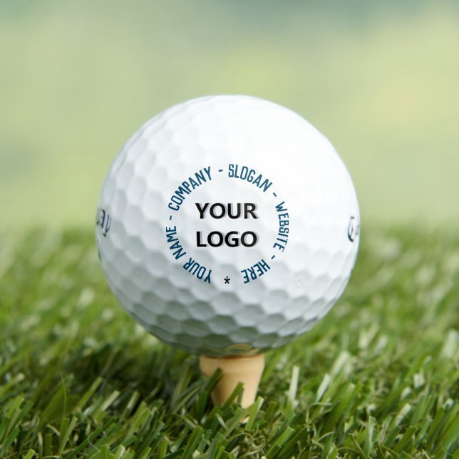 Custom Logo Text Colours Promotional Golf Balls (Insitu Tee)