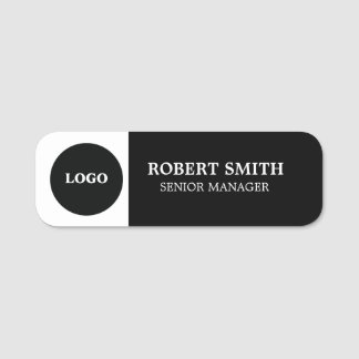 Custom Logo | text Employee Name Tag
