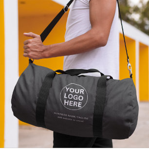Custom Logo & Text Here l Promotional Business Duffle Bag