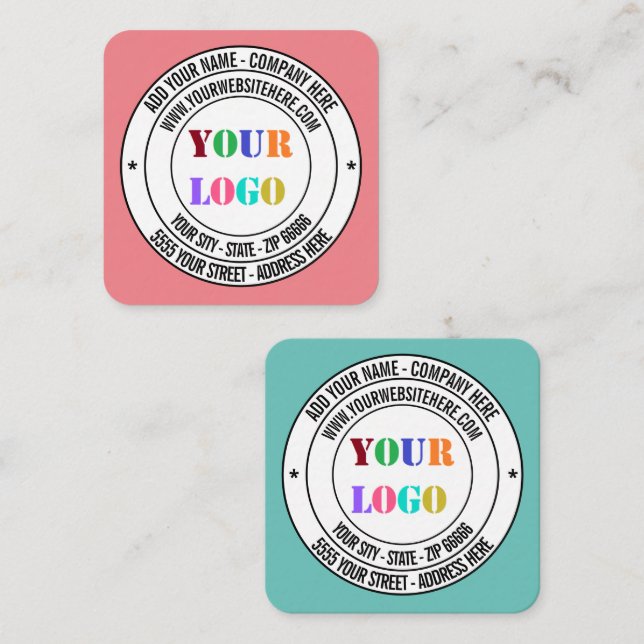 Custom Logo Text Info Promotional Business Card (Front/Back)