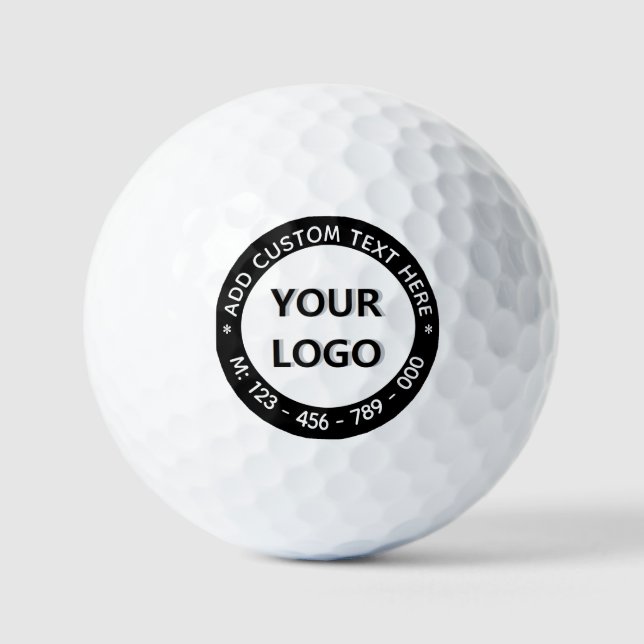 Custom Logo Text Info Stamps Golf Balls Template (Front)