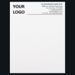 Custom Logo Text Info Your Business Letterhead<br><div class="desc">Custom Colours and Font - Your Business Letterhead with Logo - Add Your Logo - Image or QR Code / Name - Company / Address / Contact Information / more - Choose / add your favourite colours / font / size ! Resize and move or remove and add elements -...</div>