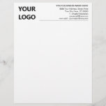 Custom Logo Text Info Your Company Letterhead<br><div class="desc">Custom Colours and Fonts - Personalized Your Business Letterhead with Logo - Add Your Logo - Image or QR Code - Photo / Business - Company Name and Contact Information / or Custom Text / More - Choose / add your favourite colours / font / size ! Resize and move...</div>