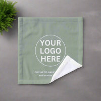 Custom Logo & Text l Sage Green Branded Business 