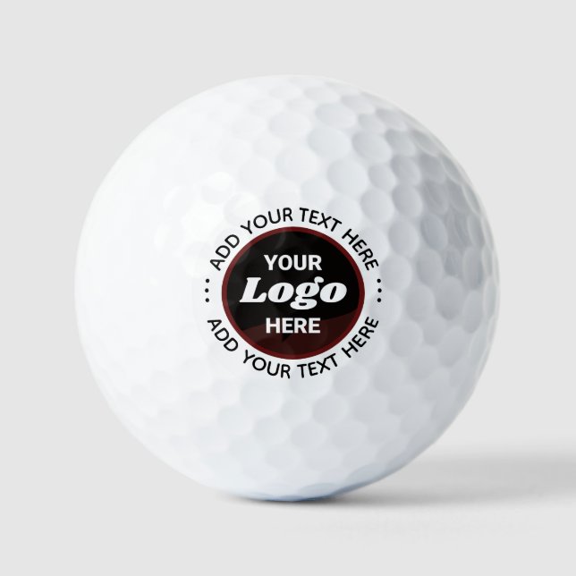 Custom Logo & Text – Personalized Corporate Gift Golf Balls (Front)