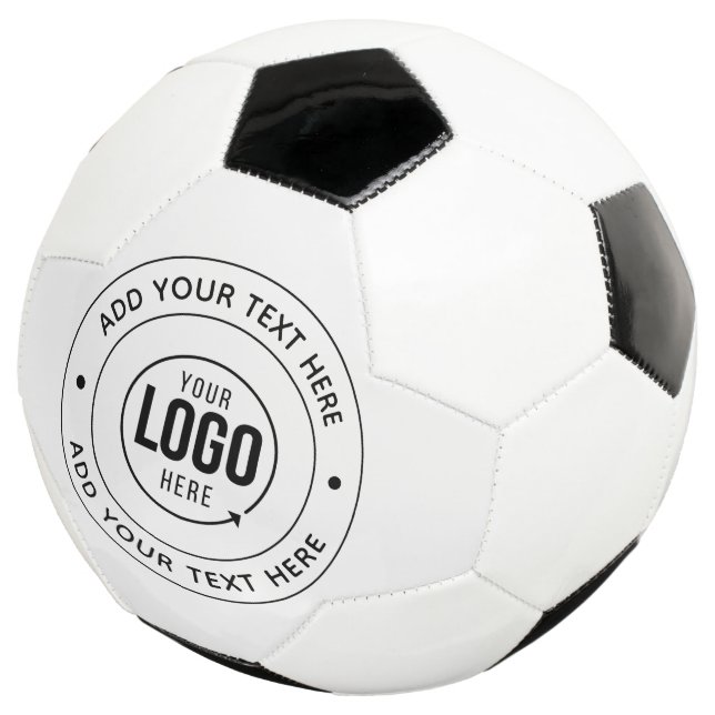 ⚽ Custom Logo & Text Personalized Team Promo Gear Soccer Ball (Three Quarter)
