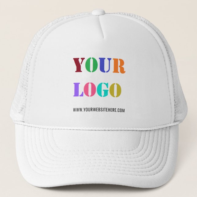 Custom Logo Text Promotional Business Trucker Hat (Front)