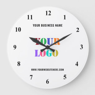 Custom Logo Text Promotional Business Wall Clock