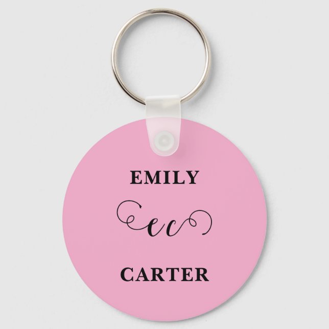 Custom Logo Text Promotional Tan Keychains (Front)
