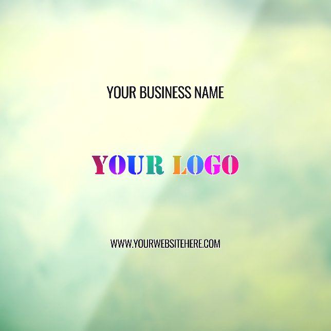 Custom Logo Text Promotional Window Cling Template (Sheet 3)