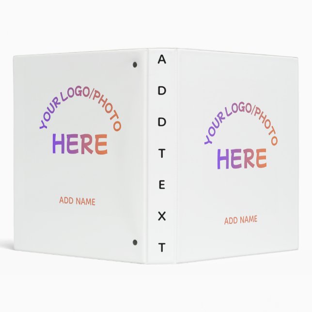 Custom Logo Text Spine 3 Ring Binder (Background)