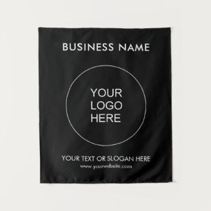 Custom Logo Text Tapestry Backdrop Promotional