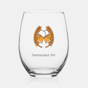Custom Logo & Text Wine Glass