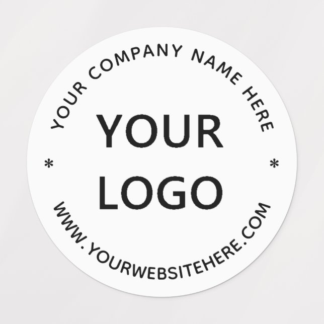 Custom Logo Text Your Business Personalized Labels (Design 1)
